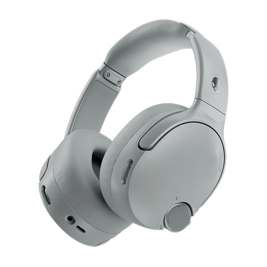Gray over-ear Skullcandy Crusher 1080 headphones on a transparent background | Cement