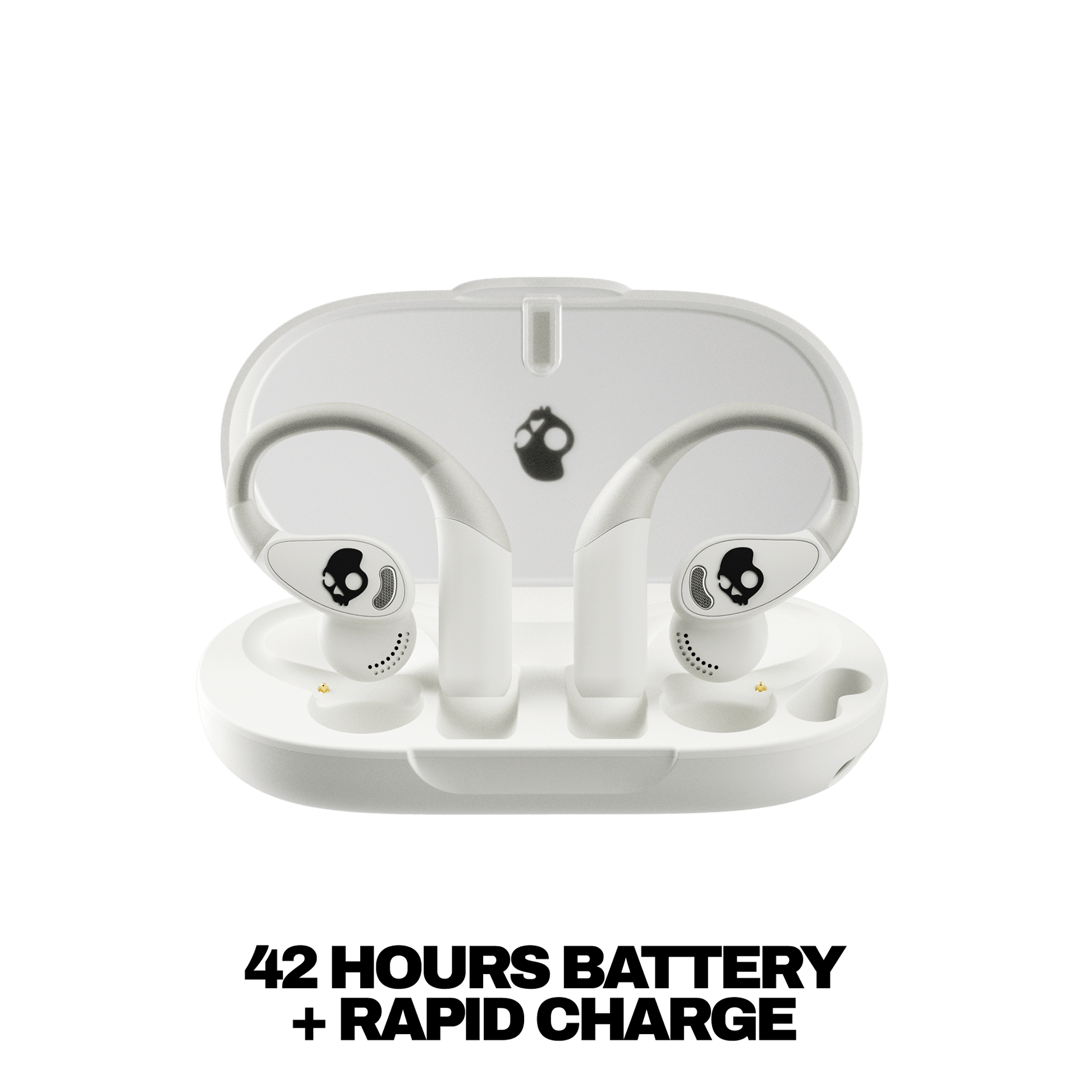 Skullcandy Push 540 Open wireless open-ear headphones with long-lasting battery and compact charging case for all-day performance | Bone