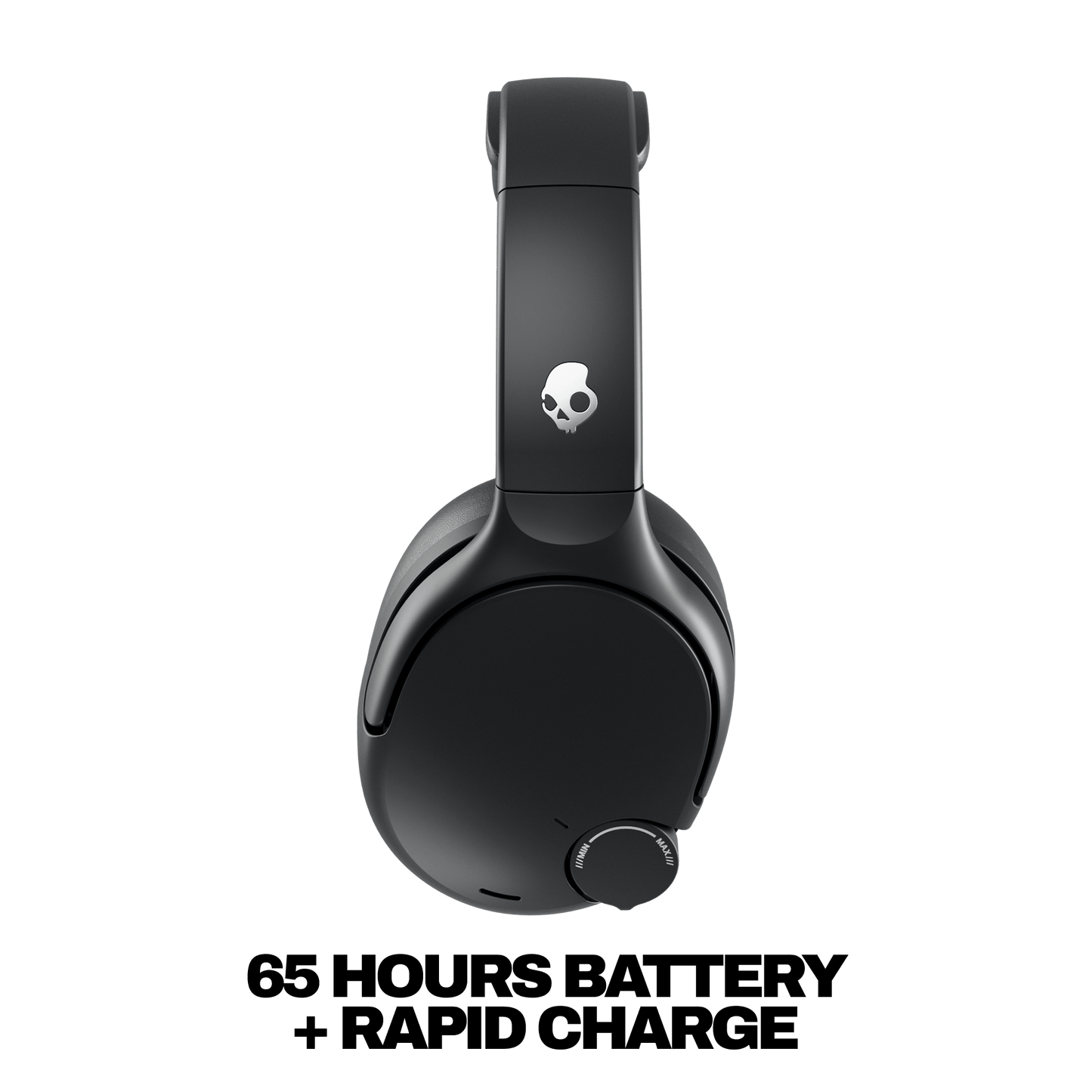 Black Crusher 720 with a skull logo on a white background | True Black
