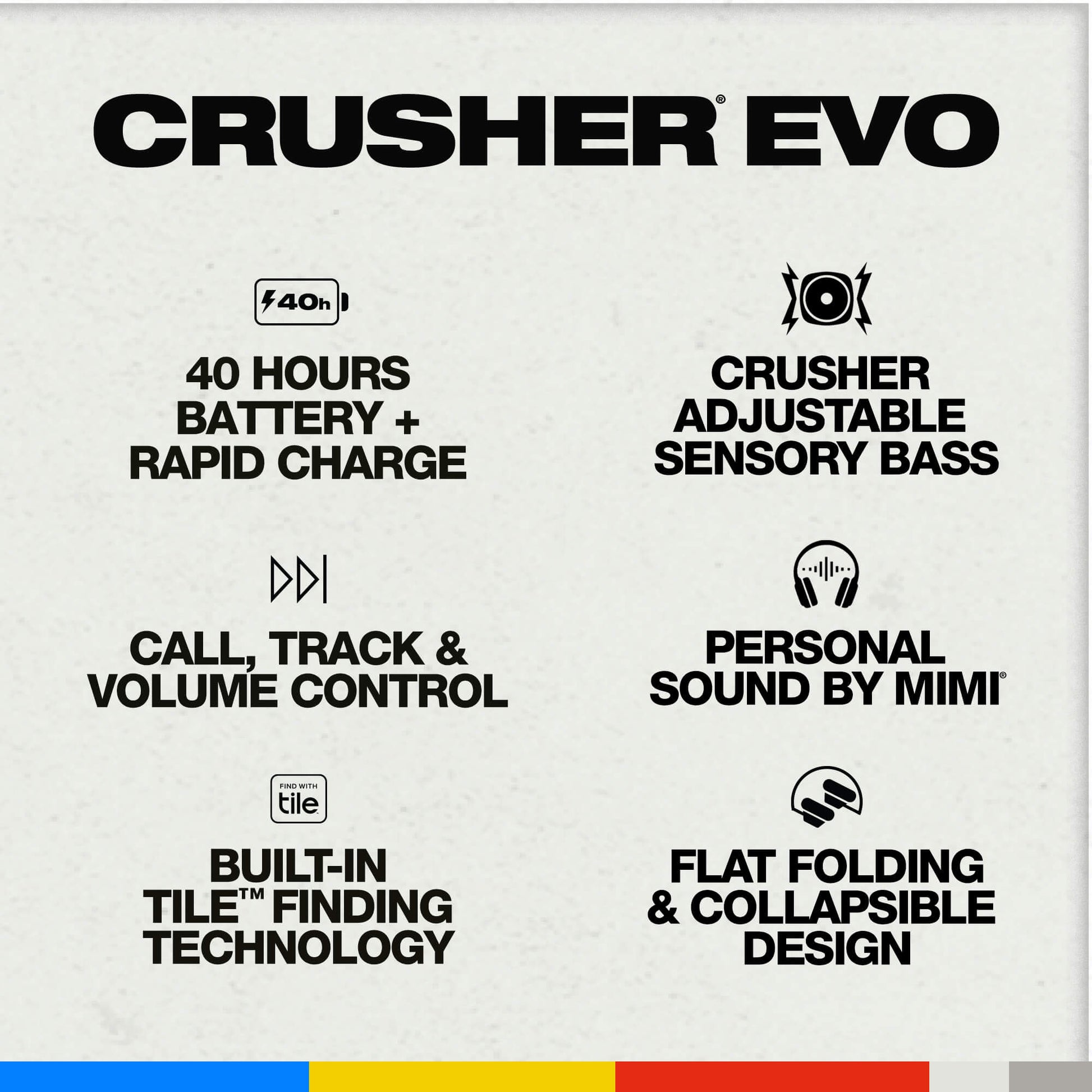 Crusher® Evo | Sensory Bass Headphones with Personal Sound