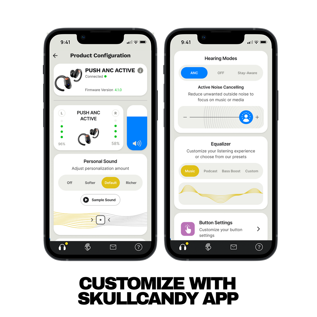 Push® ANC Active | Wireless Noise Cancelling Earbuds with Ear Hooks