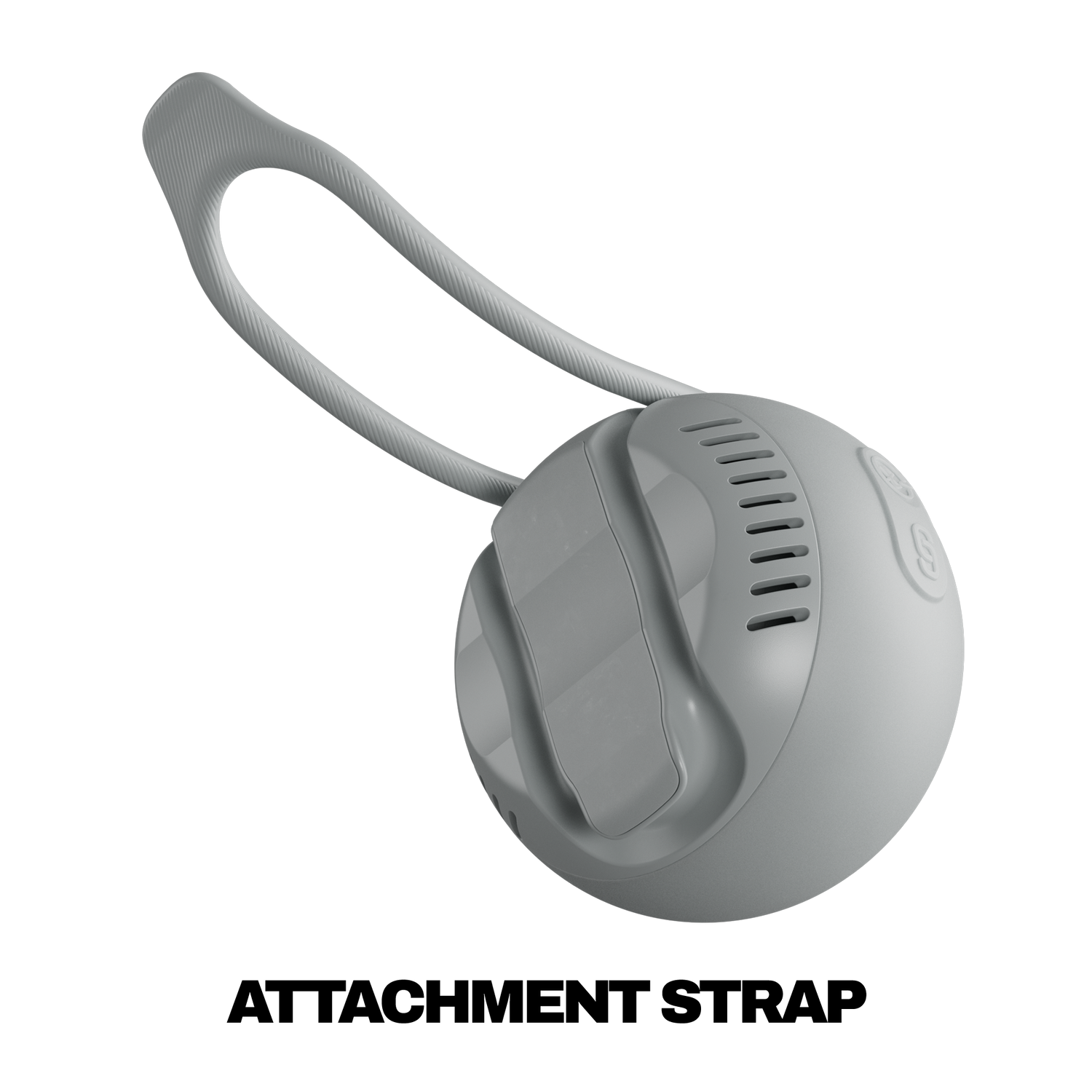 Gray attachment strap on a white background with 'Attachment Strap' text. | Cement