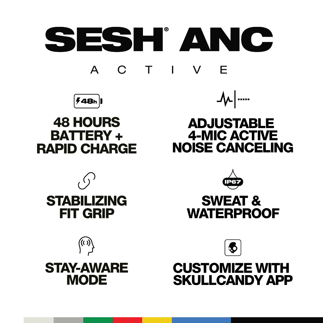 Sesh® ANC Active | Wireless Noise Canceling Sport Earbuds